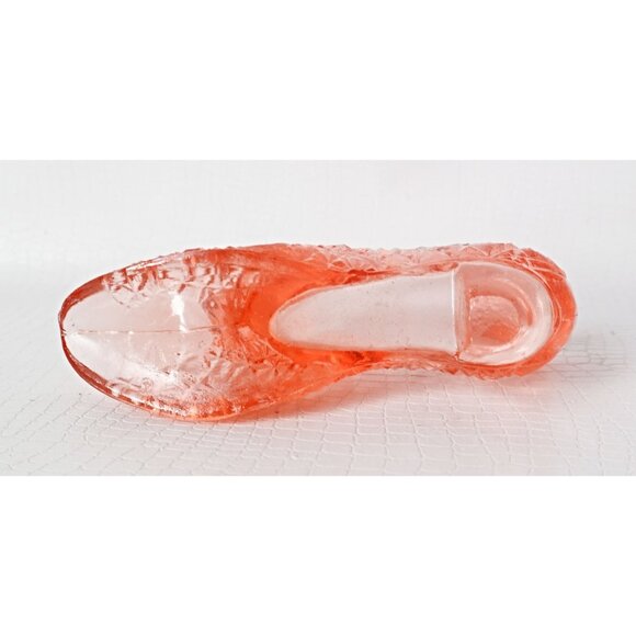 Fenton Glass Rose Pink Daisy & Button Victorian Style Slipper Shoe - Picture 4 of 5